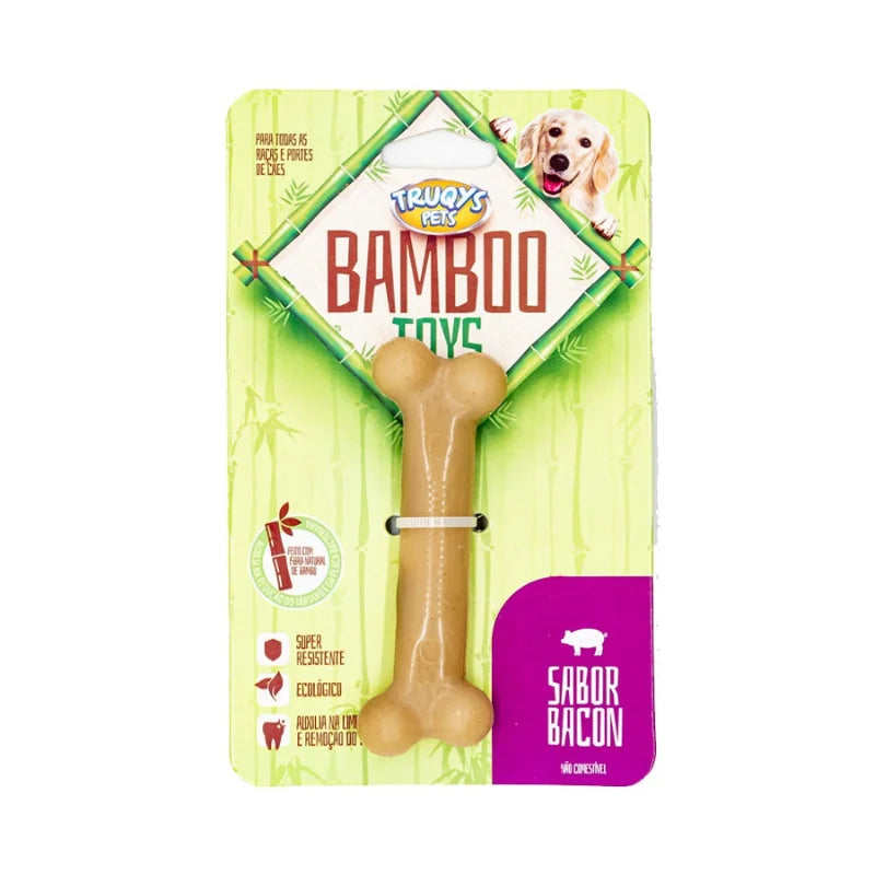 Brinquedo em Forma de Ossinho com Sabor Bacon e Bamboo (Letras V, Y, I) - Pequeno para Cães