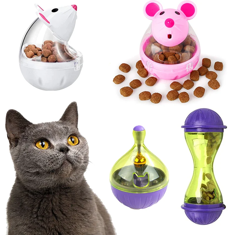 Brinquedo Interativo Para Gatos – Comedouro Tumbler e Dispenser de Petiscos