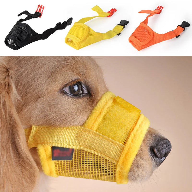 Focinho Anti-Latido para Cão, Malha Ajustável, Respirável, Anti-Morder, Fornecimento para Pets, Pequenos, Médios e Grandes Cães