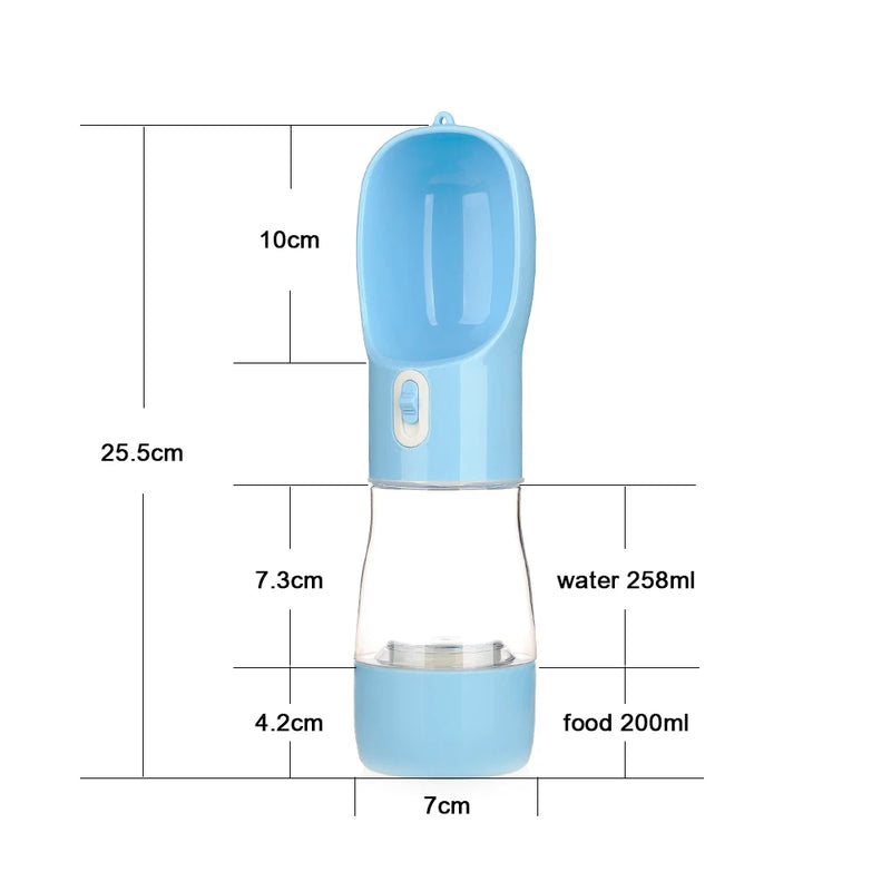 Garrafa Portátil de Água e Alimento para Pets – Ideal para Passeios e Viagens